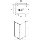 Wellis Quadrum 90 szögletes zuhanykabin alumínium profil átlátszó üveg WC00332