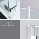 Wellis Clyde 90 szögletes zuhanykabin alumínium profil átlátszó üveg WC00338