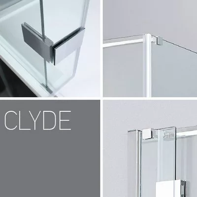 Wellis Clyde 90 szögletes zuhanykabin alumínium profil átlátszó üveg WC00338
