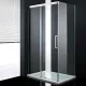 Wellis Fabio 120x90 szögletes zuhanykabin alumínium profil átlátszó üveg WC00401 rajza