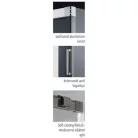 Wellis Fabio 120x90 szögletes zuhanykabin alumínium profil átlátszó üveg WC00401 rajza