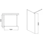 Wellis Astro Corner 120x90 Walk-in zuhanyfal WC00413