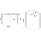 Wellis Astro 140x90 Walk-in zuhanyfal WC00416