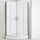 Wellis Vivara 90 íves zuhanybox alumínium profil átlátszó üveg WC00419 rajza