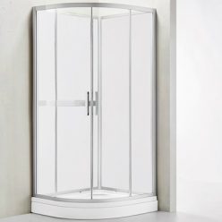 Wellis Vivara 90 íves zuhanybox alumínium profil átlátszó üveg WC00419 rajza