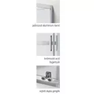 Wellis Vivara 90 íves zuhanybox alumínium profil átlátszó üveg WC00419
