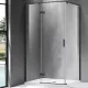 Wellis Palmaria 120x90 téglalap zuhanykabin fekete profil átlátszó üveg balos WC00421 rajza
