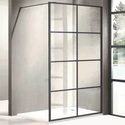 Wellis Tino 120x90 Walk-in zuhanyfal fekete WC00422 rajza