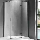 Wellis Palmaria 120x90 téglalap zuhanykabin fekete profil átlátszó üveg jobbos WC00427 rajza