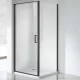 Wellis Quadrum Black 90 szögletes zuhanykabin fekete profil átlátszó üveg WC00430 rajza