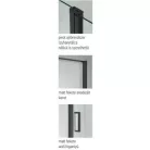 Wellis Quadrum Black 90 szögletes zuhanykabin fekete profil átlátszó üveg WC00430