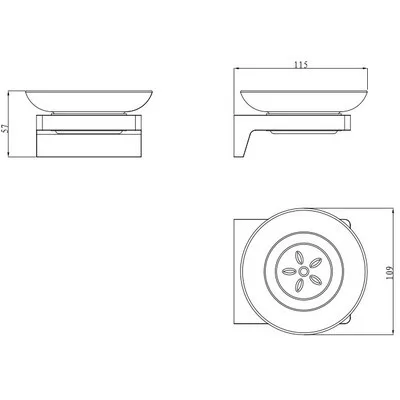 Wellis Mamba szappantartó fekete WE00111