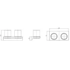 Wellis Mamba dupla pohártartó fekete WE00113