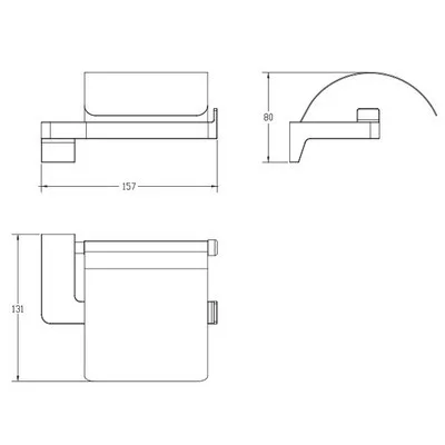 Wellis Mamba fedeles WC papír tartó fekete WE00114