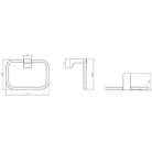 Wellis Mamba törölköző tartó gyűrű fekete WE00116