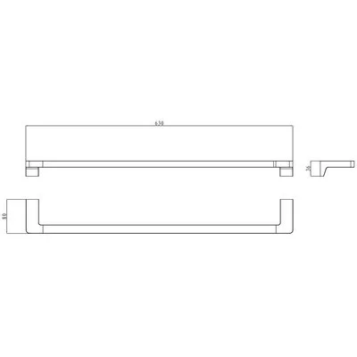 Wellis Mamba törölköző tartó fekete WE00115
