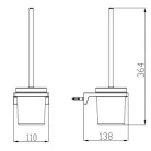 Wellis Mamba fali WC kefe fekete WE00119