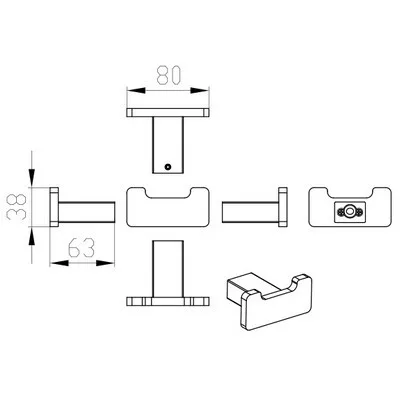 Wellis Capri dupla fogas króm WE00121