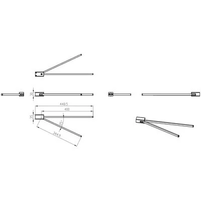 Wellis Capri kétágú törölköző tartó WE00126