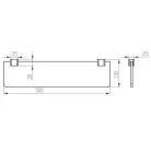 Wellis Capri üveg piperepolc 50 cm WE00129