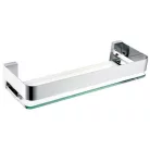 Wellis Capri üveg betétes fémpolc 40 cm WE00130 rajza