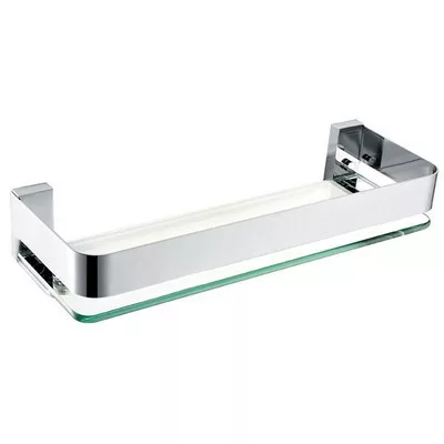 Wellis Capri üveg betétes fémpolc 40 cm WE00130 rajza
