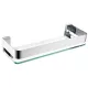 Wellis Capri üveg betétes fémpolc 40 cm WE00130 rajza