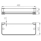 Wellis Capri üveg betétes fémpolc 40 cm WE00130