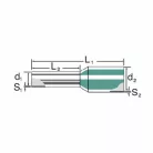 WEIDMÜLLER - Érvéghüvely 25mm2 L1=30mm L2=16mm szig barna (0317000000)