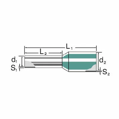 WEIDMÜLLER - Érvéghüvely 25mm2 L1=30mm L2=16mm szig barna (0317000000)