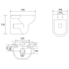 Wellis Erin mélyöblítésű öblítőperem nélküli fali WC WF00035