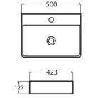 Wellis Lotus beépíthető mosdó 50 cm WF00041