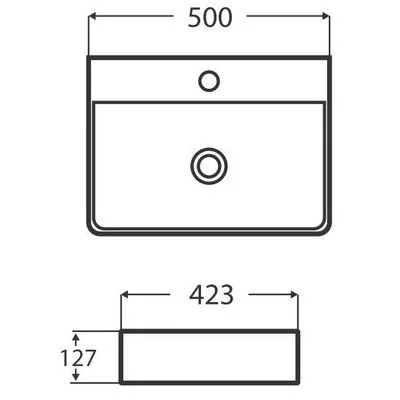 Wellis Lotus beépíthető mosdó 50 cm WF00041