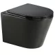 Wellis Clement Black öblítőperem nélküli fali WC fekete WF00070 rajza