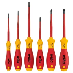   Wiha - Csavarhúzó készlet 1000V Slim Fix lapos 6 db-os 3,5/4x/5,5 PH1/PH2 PZ2 (3201K601, 38362)