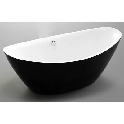 Wellis Arezzo Black szabadon álló akril kád WK00121 rajza