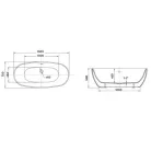 Wellis Oval 150 szabadon álló akril kád WK00132