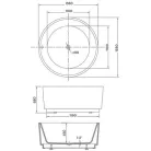 Wellis Gloria szabadon álló kör alakú akril kád WK00136