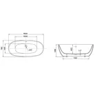 Wellis Oval 160 szabadon álló akril kád WK00142