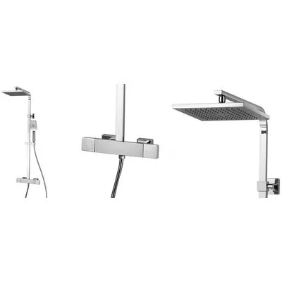 Wellis Cascade termosztátos zuhanyszett komplett króm (WZ00083)
