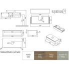 Ravak SUD 260.01 mosdópult szekrénnyel fehér X000001082