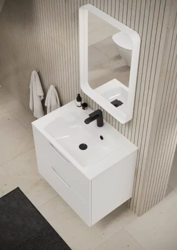 Ravak Strip 50x70 fürdőszobai tükör világítással, fehér