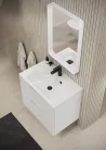 Ravak Strip 90x70 fürdőszobai tükör világítással, fehér