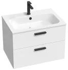 Ravak Chrome II SD 70 fehér, fekete fogantyúval 152 mm