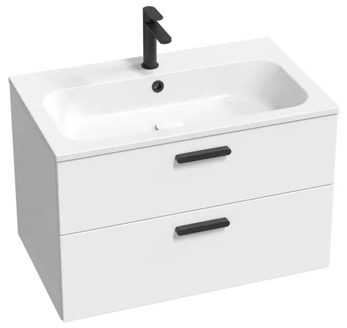 Ravak Chrome II SD 80 fehér, fekete fogantyúval 152 mm