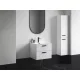 Ravak Chrome II SB 39 magasszekrény jobb, fehér, fekete fogantyúval 152 mm