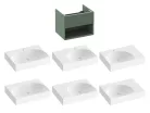 Ravak SD Lite 60 fürdőszobai szekrény mosdó alá Grey Green