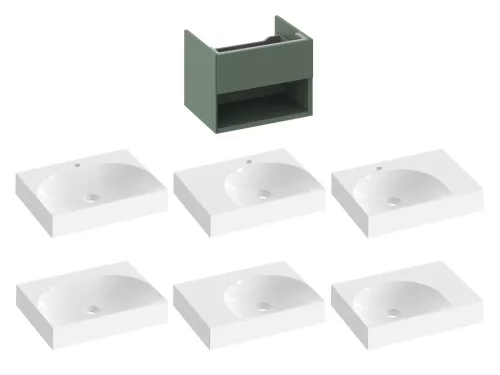 Ravak SD Lite 60 fürdőszobai szekrény mosdó alá Grey Green