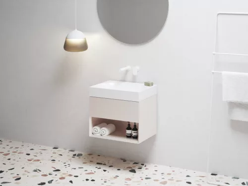 Ravak SD Lite 60 fürdőszobai szekrény mosdó alá Alabaster Pink