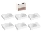 Ravak SD Lite 60 fürdőszobai szekrény mosdó alá Alabaster Pink
